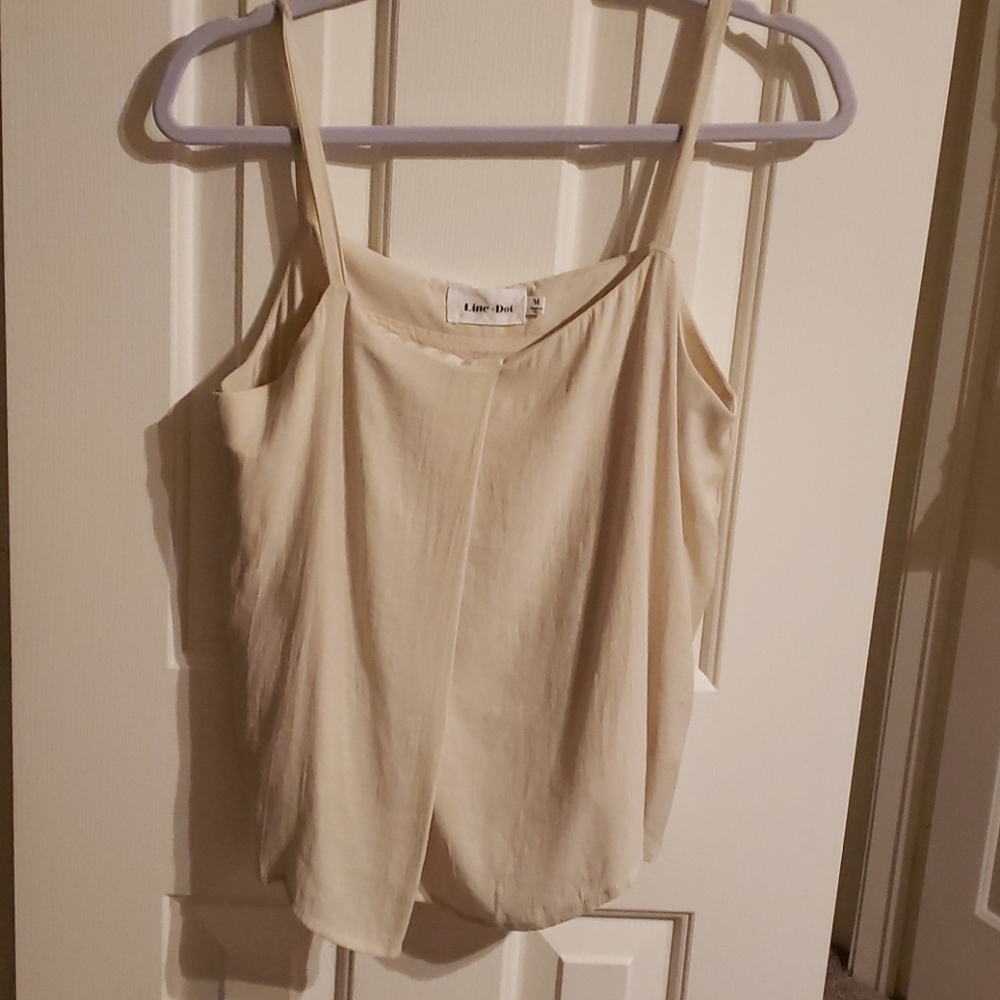 Cream flowy tank top